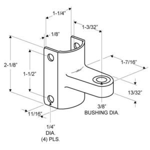 Alternative view of TP065 Top Hinge