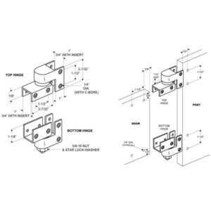Alternative view of TP844 Pivot Hinge Set