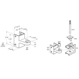 Alternative view of TP093 Top or Bottom Hinge
