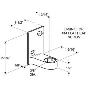 Alternative view of TP282 Bottom Hinge