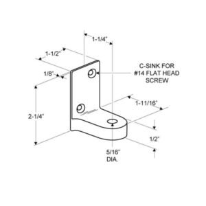 Alternative view of TP284 Bottom Hinge